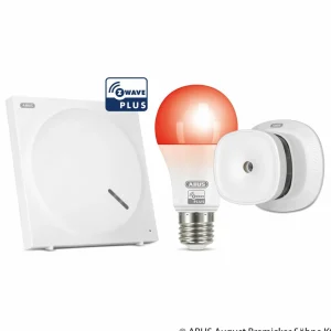 ABUS Z-Wave set anti-incendie capteur, ampoule^ Détecteurs De Fumée Connectés