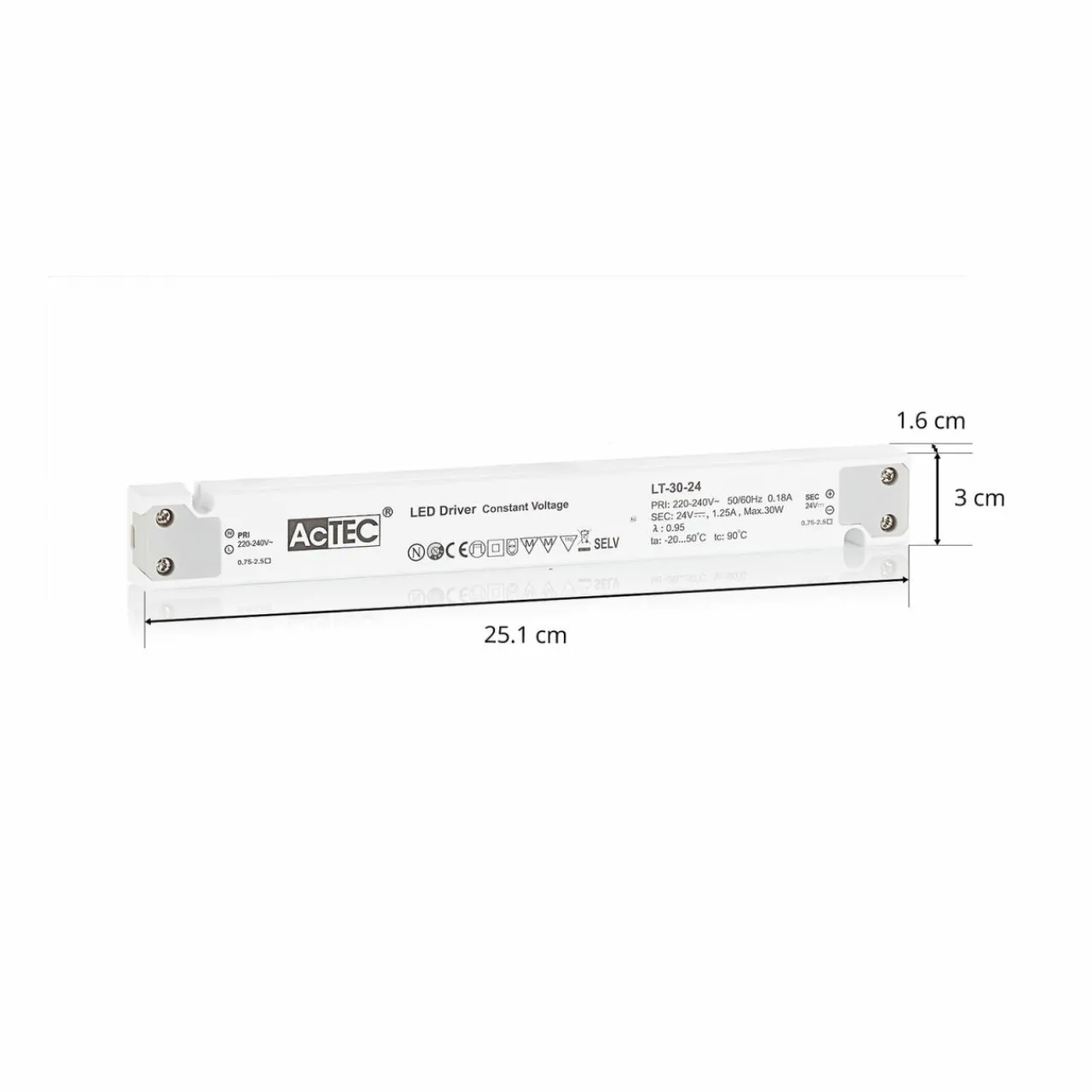 actec_lt_driver_led_cv_v_w_0-6.webp AcTEC LT driver LED CV 24V, 30 W^ Bloc D'Alimentation Courant Constant