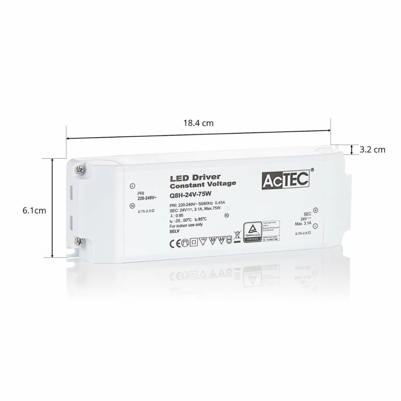 actec_qh_driver_led_cv_v_w_0.webp AcTEC Q8H driver LED CV 24V, 75 W^ Bloc D'Alimentation Courant Constant