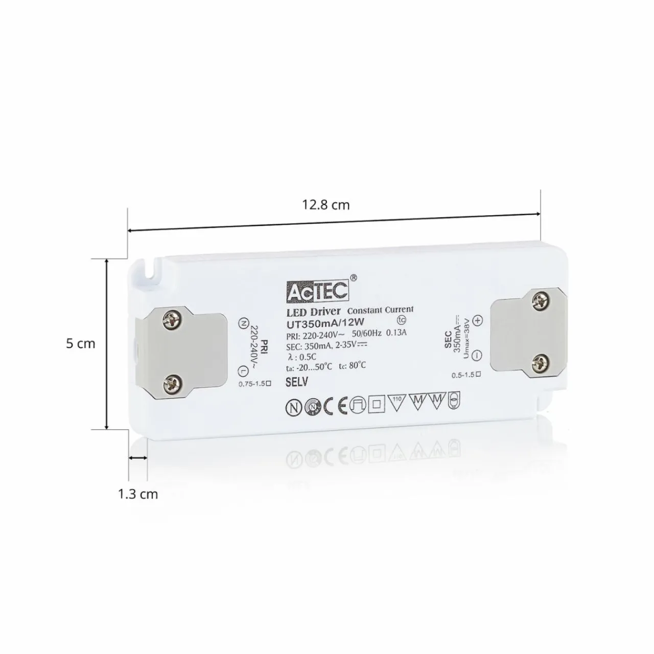 actec_slim_driver_led_cc_ma_w_0-2.webp AcTEC Slim driver LED CC 350 mA, 12W^ Bloc D'Alimentation Courant Constant