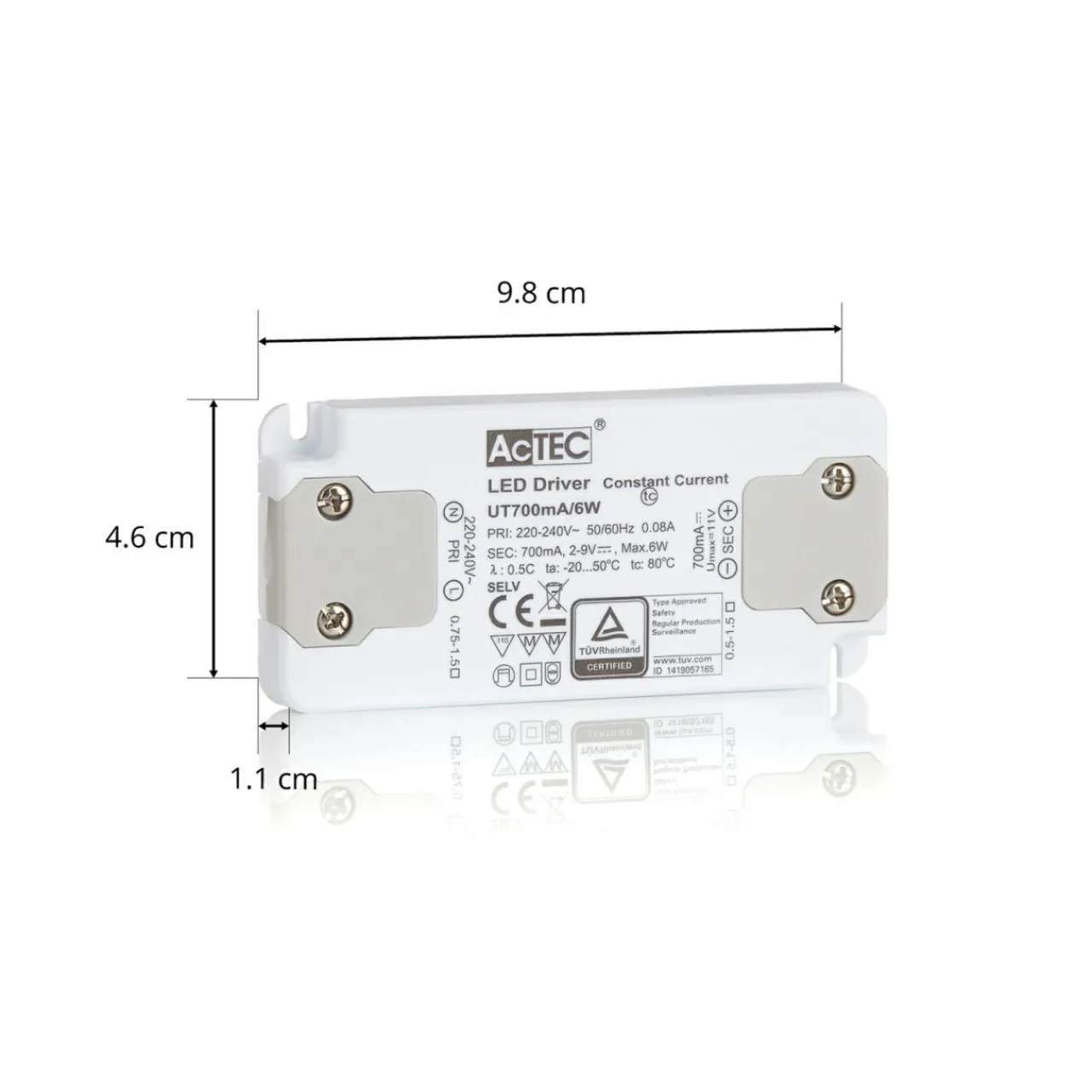 actec_slim_driver_led_cc_ma_w_0.webp AcTEC Slim driver LED CC 700mA, 6 W^ Bloc D'Alimentation Courant Constant