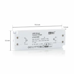 AcTEC Slim driver LED CV 24V, 30W^ Bloc D'Alimentation Courant Constant