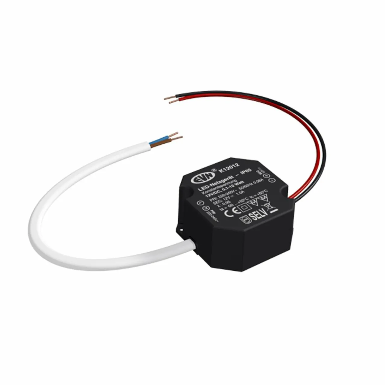 alimentation_vdc_w_ip_vac_0.webp EVN Alimentation 12V/DC 0,1-12W, IP65, 220-240V/AC^ Tension Constante
