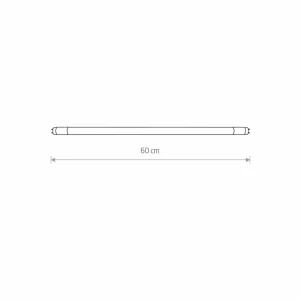 Nowodvorski Lighting Ampoule tubulaire LED Longueur 60 cm Ampoule tubulaire G13 T8, 11 W clair^ Tubes Fluorescents