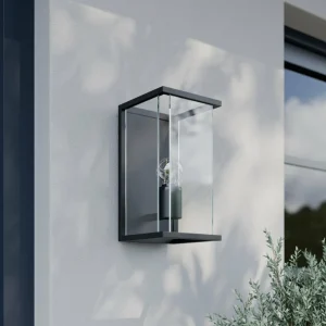 Lucande Applique Annalea avec abat-jour en verre IP54^ Appliques Murales Extérieures