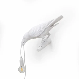 SELETTI Applique déco LED Bird Lamp, vue gauche, blanche^ Lampes Décoratives