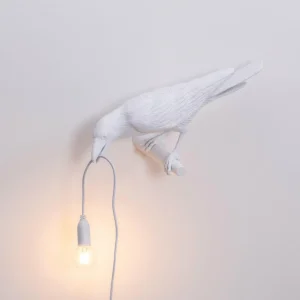 SELETTI Applique déco LED Bird Lamp, vue gauche, blanche^ Lampes Décoratives