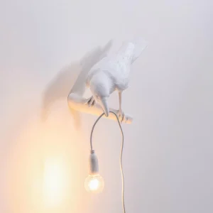 SELETTI Applique déco LED Bird Lamp, vue gauche, blanche^ Lampes Décoratives