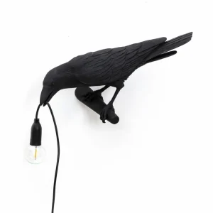 SELETTI Applique déco LED Bird Lamp, vue gauche, noire^ Lampes Décoratives