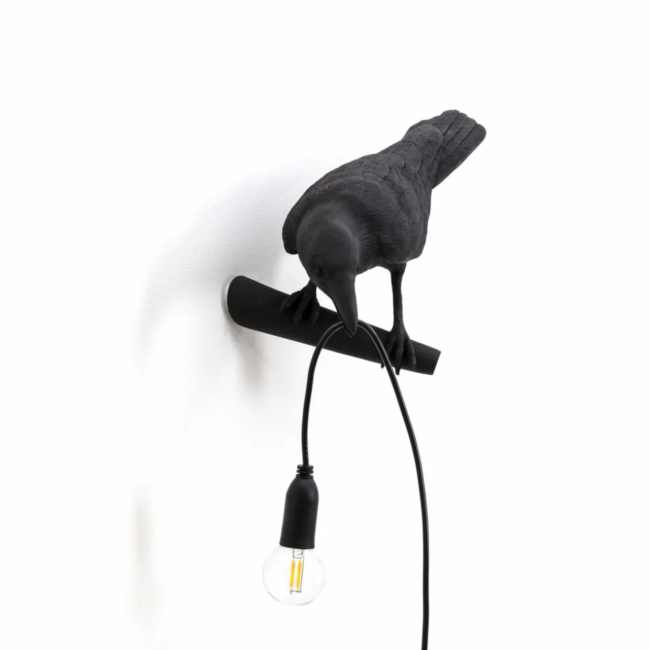 applique_dco_led_bird_lamp_vue_gauche_noire_1.webp SELETTI Applique déco LED Bird Lamp, vue gauche, noire^ Lampes Décoratives