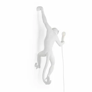 SELETTI Applique déco LED Monkey Lamp, blanche, gauche^ Lampes Décoratives
