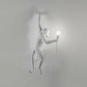 SELETTI Applique déco LED Monkey Lamp, blanche, gauche^ Lampes Décoratives