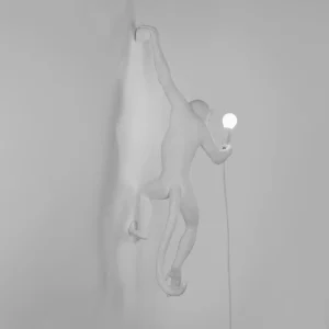 SELETTI Applique déco LED Monkey Lamp, blanche, gauche^ Lampes Décoratives
