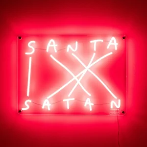 SELETTI Applique déco LED Santa-Satan, rouge^ Lampes Décoratives