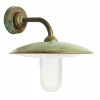 Moretti Luce Applique d’ext. Casale, ancien-cuivre verre opale^ Appliques Murales Extérieures