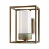 Moretti Luce Applique d'ext. Cubic³ 3363 laiton ancien/opale^ Appliques Murales Extérieures