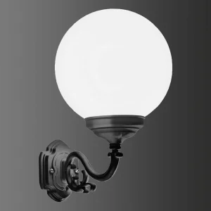 LCD Applique d’extérieur 1140, sphère, noire/blanche^ Appliques Murales Extérieures