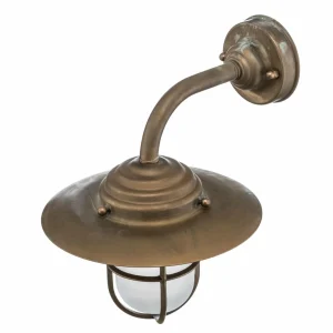 Moretti Luce Applique d'extérieur Antique avec grille, verre mat^ Appliques Murales Extérieures