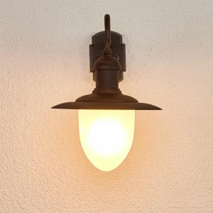 Lucide Applique d’extérieur Aruba, Ø 25 cm, brun rouille^ Appliques Murales Extérieures