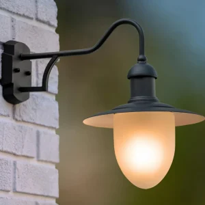Lucide Applique d’extérieur Aruba, Ø 25 cm, noire^ Appliques Murales Extérieures