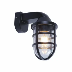 Viokef Applique d'extérieur Cap, noir, hauteur 21,5 cm^ Appliques Murales Extérieures