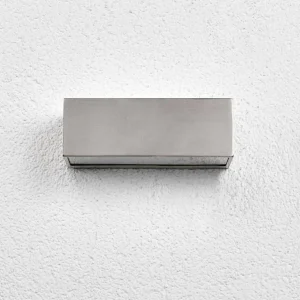 Lindby Applique d'extérieur carrée Leonora en inox^ Appliques Murales Extérieures