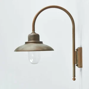 Moretti Luce Applique d'extérieur Casale hauteur 60cm, laiton antique^ Appliques Murales Extérieures