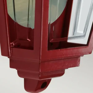 Elstead Applique d'extérieur Deco Lane, rouge, lanterne, aluminium, IP44^ Luminaires De Terrasse