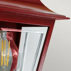 Elstead Applique d'extérieur Deco Lane, rouge, lanterne, aluminium, IP44^ Luminaires De Terrasse