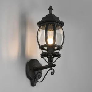 Trio Lighting Applique d'extérieur Elvo, douille en haut, noir mat^ Luminaires De Terrasse
