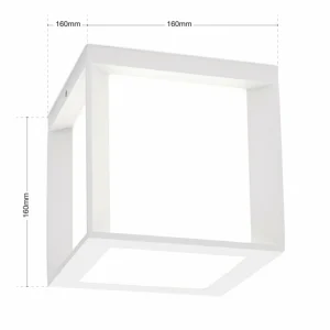 ORION Applique d'extérieur Henry, 16x16x16cm, blanc^ Appliques Murales Extérieures