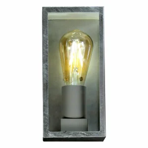 Eco-Light Applique d’extérieur Karo, alu et verre, zinc^ Appliques Murales Extérieures