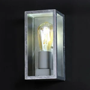 Eco-Light Applique d’extérieur Karo, alu et verre, zinc^ Appliques Murales Extérieures