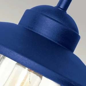 Elstead Applique d'extérieur Klampenborg, bleu, lanterne, acier inoxydable^ Luminaires De Terrasse