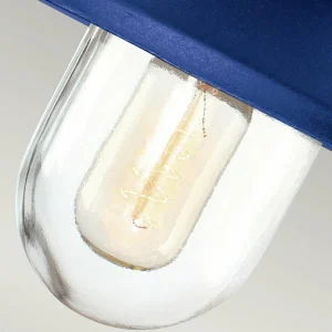 Elstead Applique d'extérieur Klampenborg, bleu, lanterne, acier inoxydable^ Luminaires De Terrasse