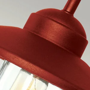 Elstead Applique d'extérieur Klampenborg, rouge, lanterne, acier inoxydable^ Luminaires De Terrasse
