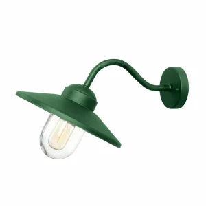 Elstead Applique d'extérieur Klampenborg, vert, lanterne, acier inoxydable^ Luminaires De Terrasse