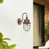 Lindby Applique d'extérieur Adalie, couleur rouille, acier^ Luminaires De Terrasse