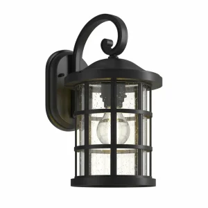 Lindby Applique d'extérieur Ankea, noir, hauteur 36,5 cm^ Appliques Murales Extérieures