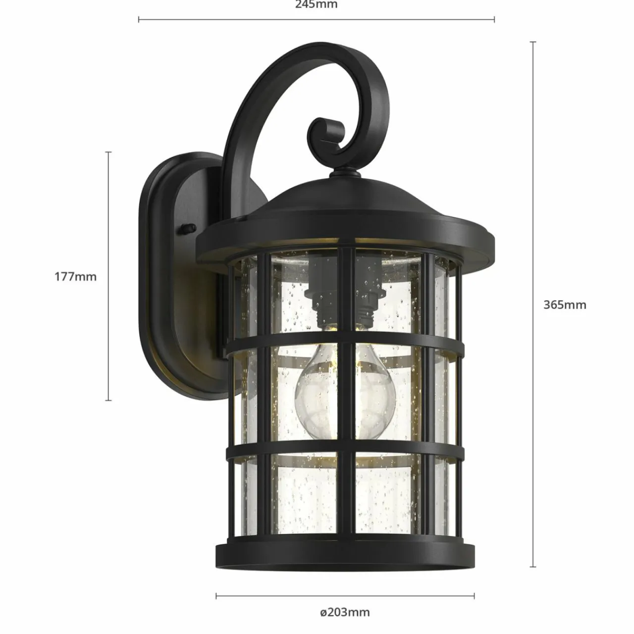 applique_dextrieur_lindby_ankea_noir_hauteur__cm_4.webp Lindby Applique d'extérieur Ankea, noir, hauteur 36,5 cm^ Appliques Murales Extérieures