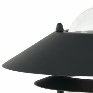 Lindby Applique d'extérieur Belmiro, fer, 23,5cm, E27, noir^ Appliques Murales Extérieures