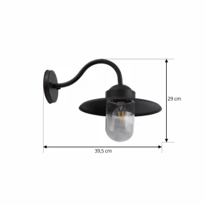 Lindby Applique d'extérieur Bilma, rouille, aluminium, verre^ Luminaires De Terrasse