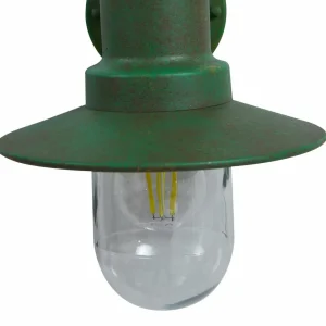 Lindby Applique d'extérieur Eloretta, 22 cm, vert, verre, acier^ Appliques Murales Extérieures | Luminaires De Terrasse