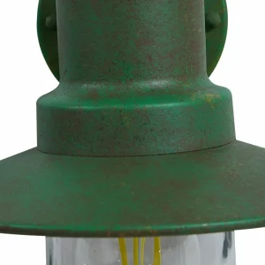 Lindby Applique d'extérieur Eloretta, 22 cm, vert, verre, acier^ Appliques Murales Extérieures | Luminaires De Terrasse