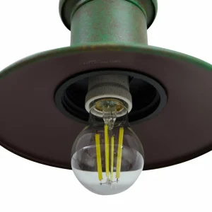 Lindby Applique d'extérieur Eloretta, 22 cm, vert, verre, acier^ Appliques Murales Extérieures | Luminaires De Terrasse