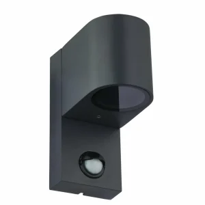 Lindby Applique d'extérieur Gelso, aluminium, 15 cm, GU10, capteur^ Appliques D'Extérieur Avec Détecteur