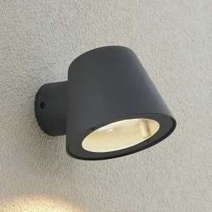 Lindby Applique d'extérieur Ileyna, 15 cm, anthracite, aluminium^ Appliques Murales Extérieures