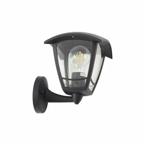 Lindby Applique d'extérieur Isidoro, noir, lanterne, plastique^ Luminaires De Terrasse