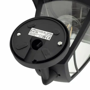Lindby Applique d'extérieur Isidoro, noir, lanterne, plastique^ Luminaires De Terrasse