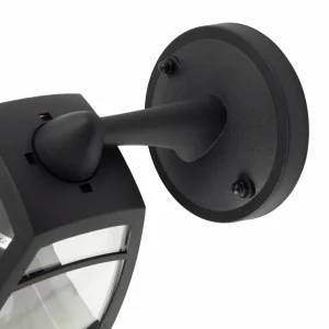 Lindby Applique d'extérieur Isidoro, noir, lanterne, plastique^ Luminaires De Terrasse